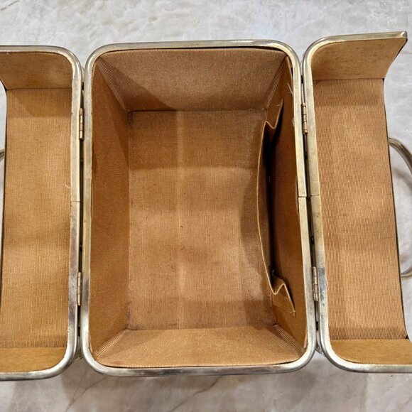 Vintage DELILL Tapestry Train-Case/Box Purse Made in Italy, 1950s/1960s - Picture 6 of 12